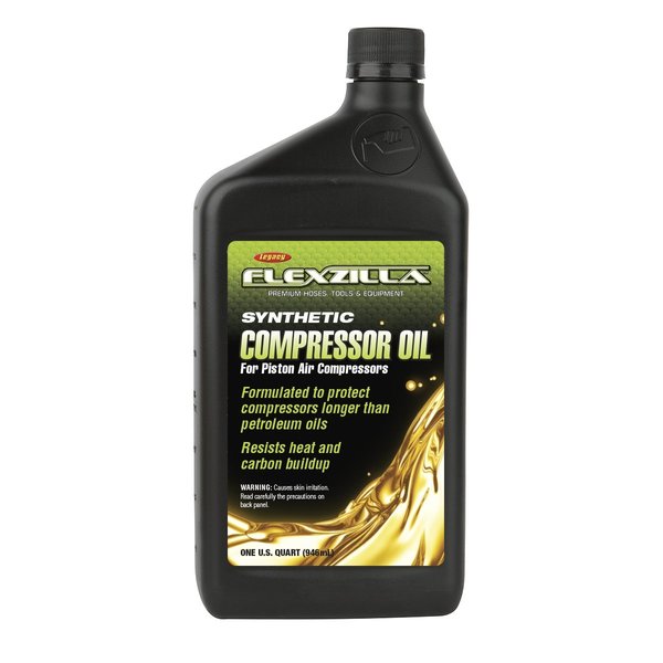 Flexzilla Air Compressor Oil, Synthetic, 1 Qt LECOILFZ004